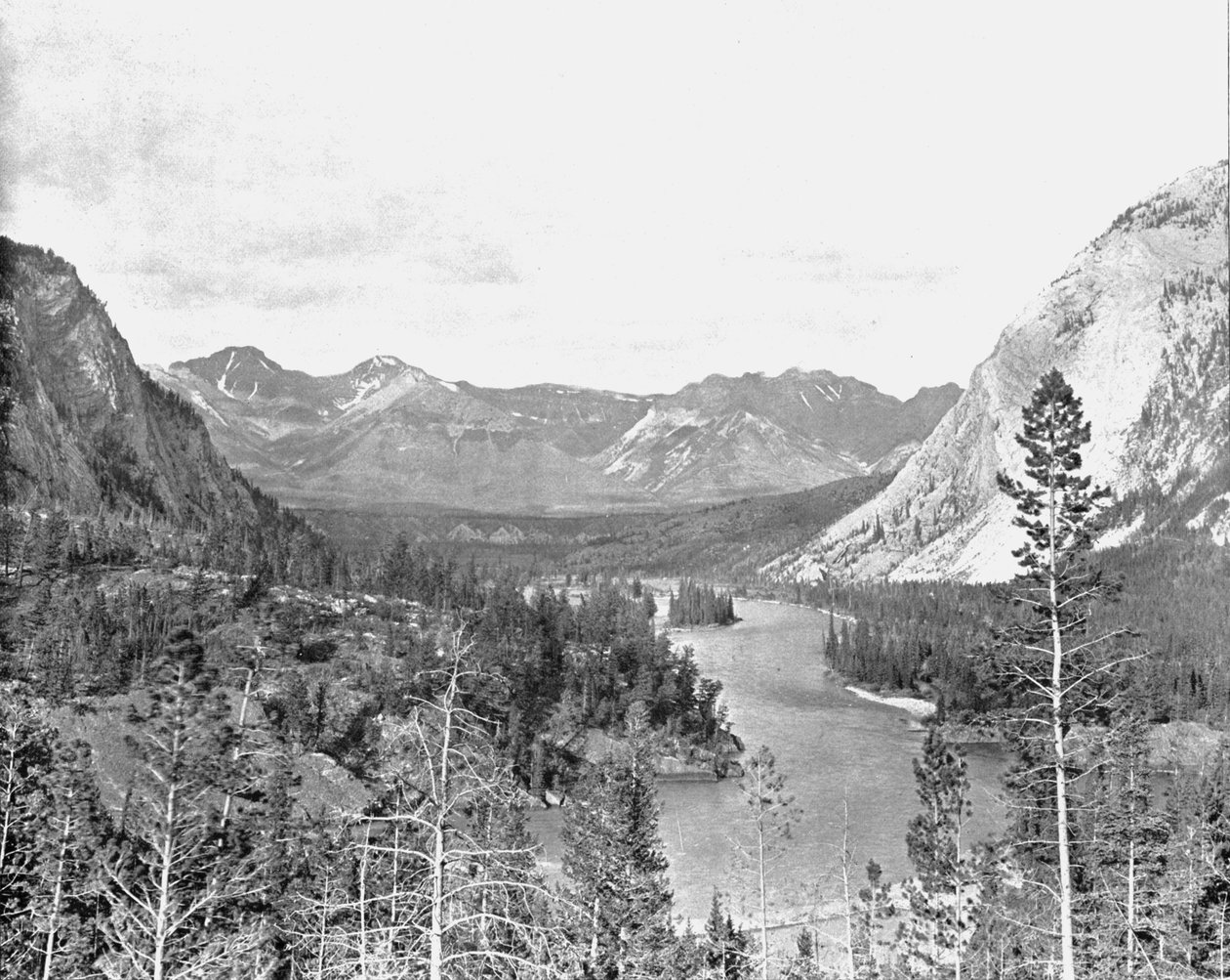 Valley of the Bow River, Alberta, Canada, ca 1900. av Unbekannt