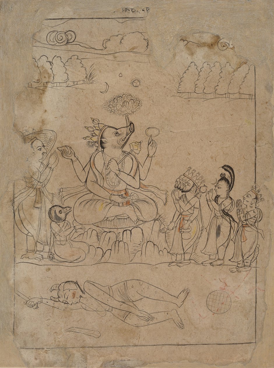 Varaha Triumphant, sent på 1700-tallet. av Unbekannt