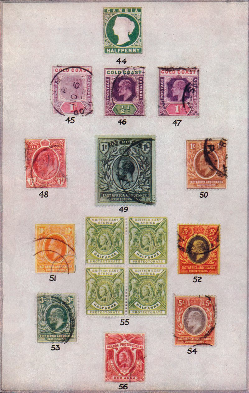 Diverse frimerker fra Afrika nr. 44-56, c1943, 1944 av Unbekannt