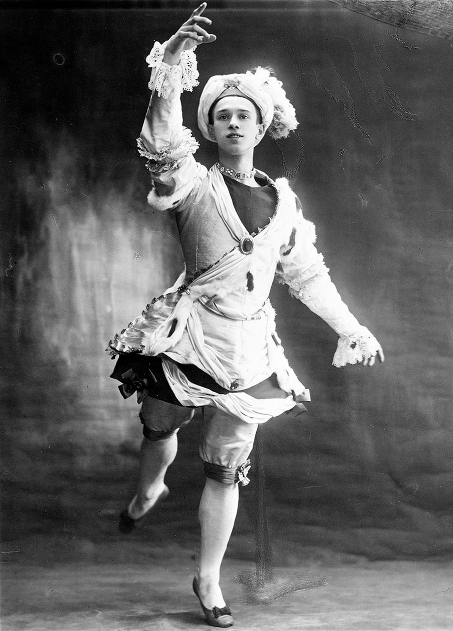 Vaslav Nijinsky , russisk ballettdanser, 1909 av Unbekannt