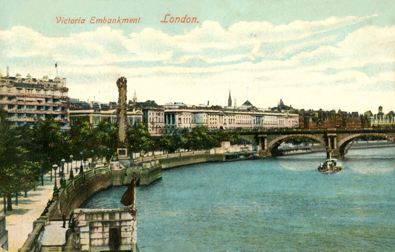 Victoria Embankment - London, 1906. av Unbekannt