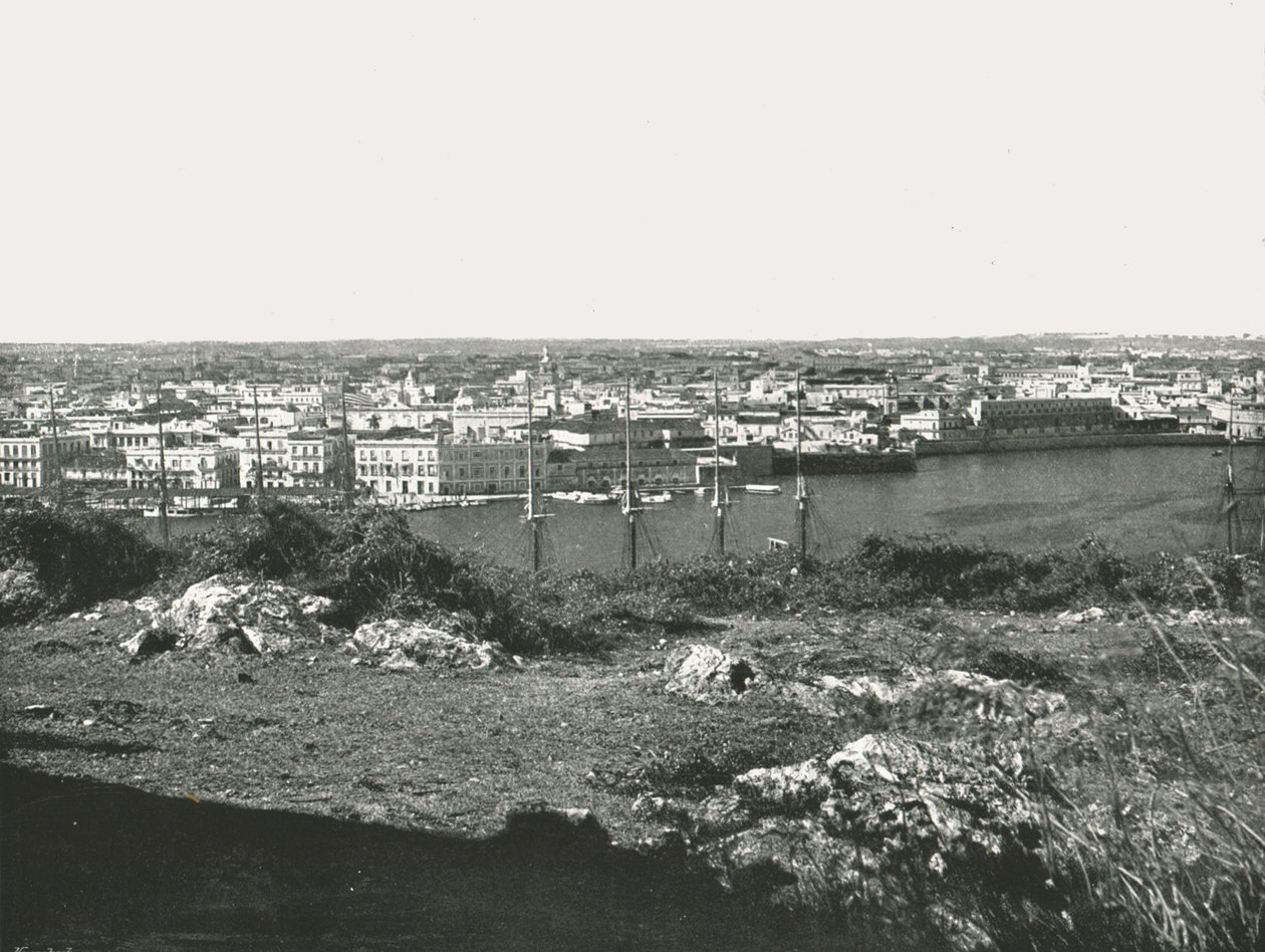 Utsikt over bukten, Havana, Cuba, 1895. av Unbekannt