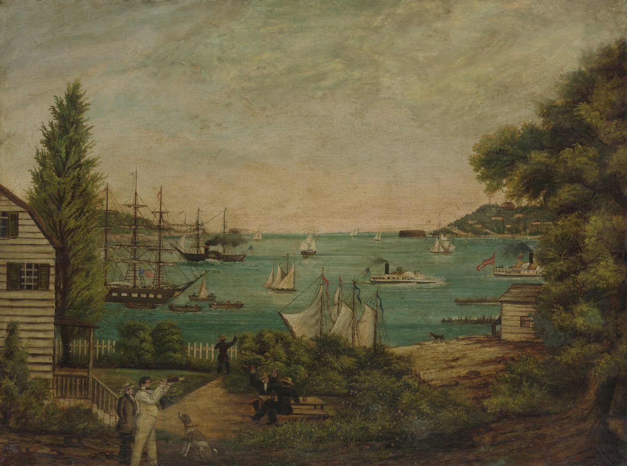 Utsikt fra Staten Island, ca. 1855. av Unbekannt