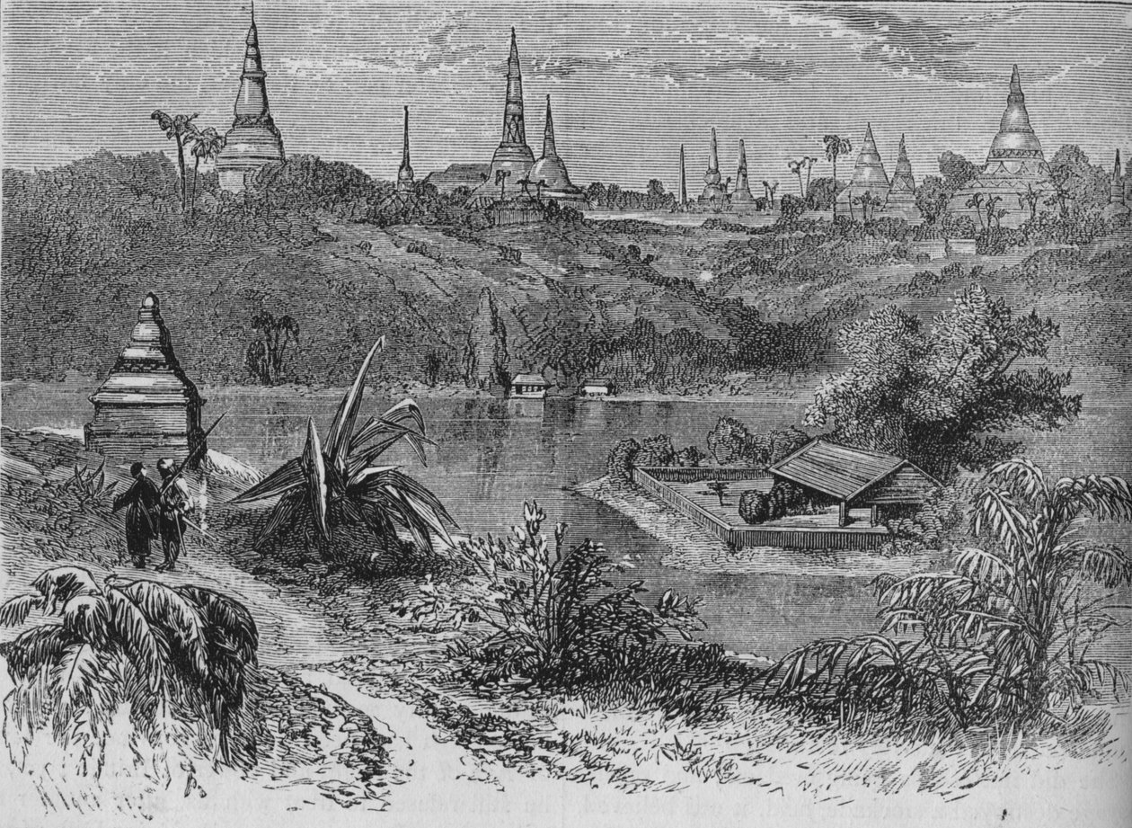 Utsikt nær Rangoon, c1880 av Unbekannt