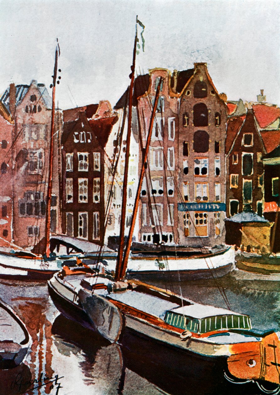 Utsikt over Amsterdam, 1907 1911-1912 av Unbekannt