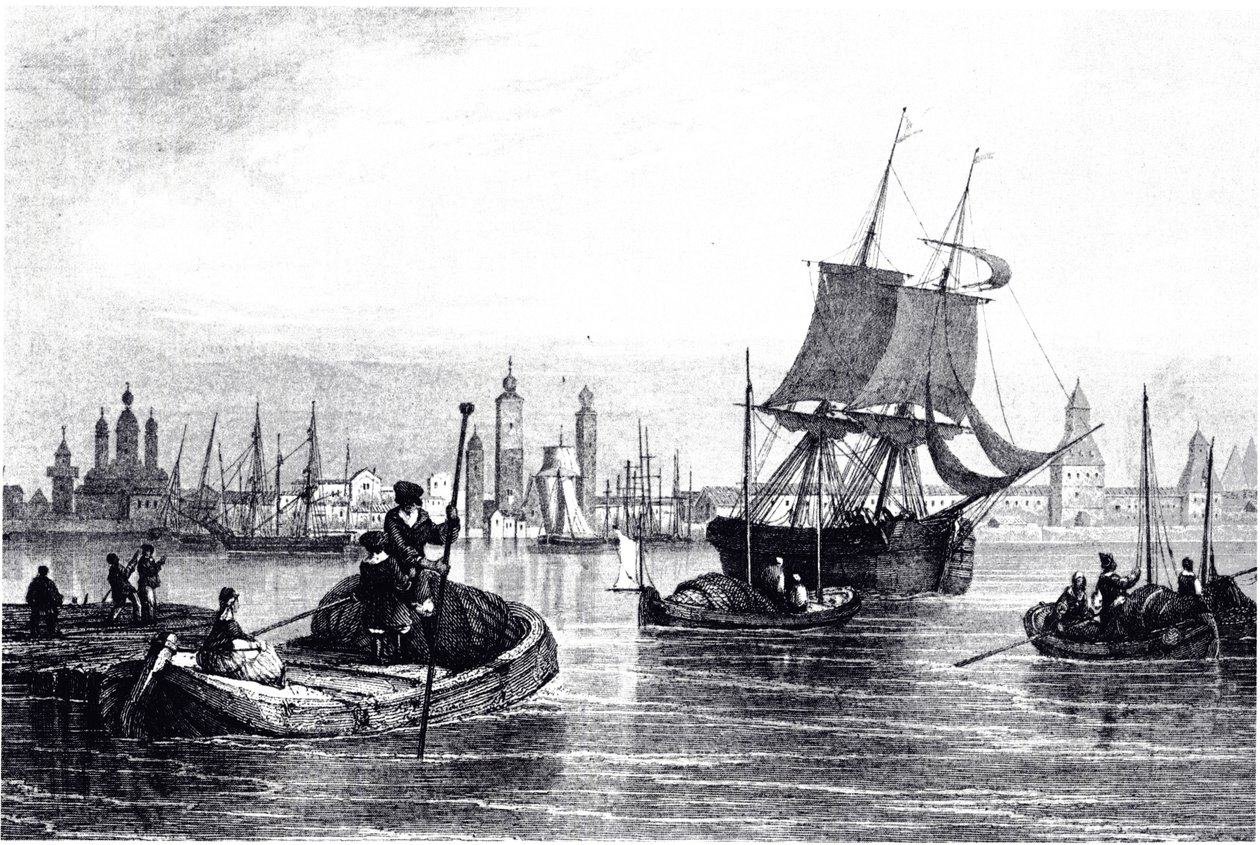 Utsikt over Arkhangelsk, 1835 av Unbekannt