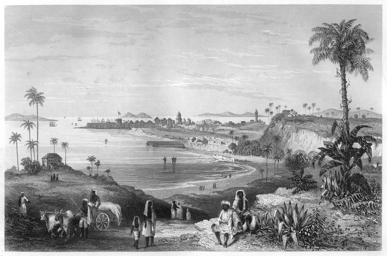 Utsikt over Bombay som viser fortet, c1860 av Unbekannt