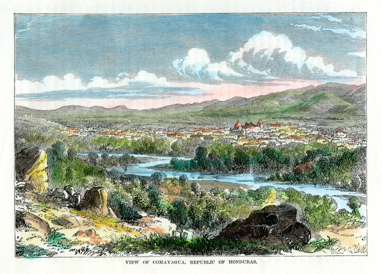 Utsikt over Comayagua, Honduras, c1880 av Unbekannt