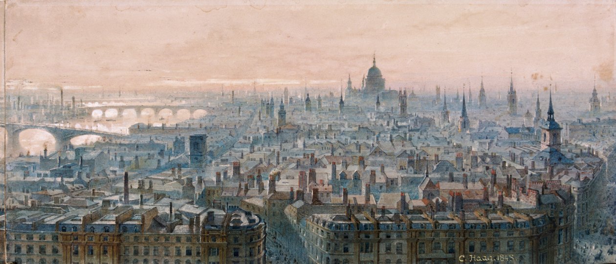 Utsikt over London av Unbekannt