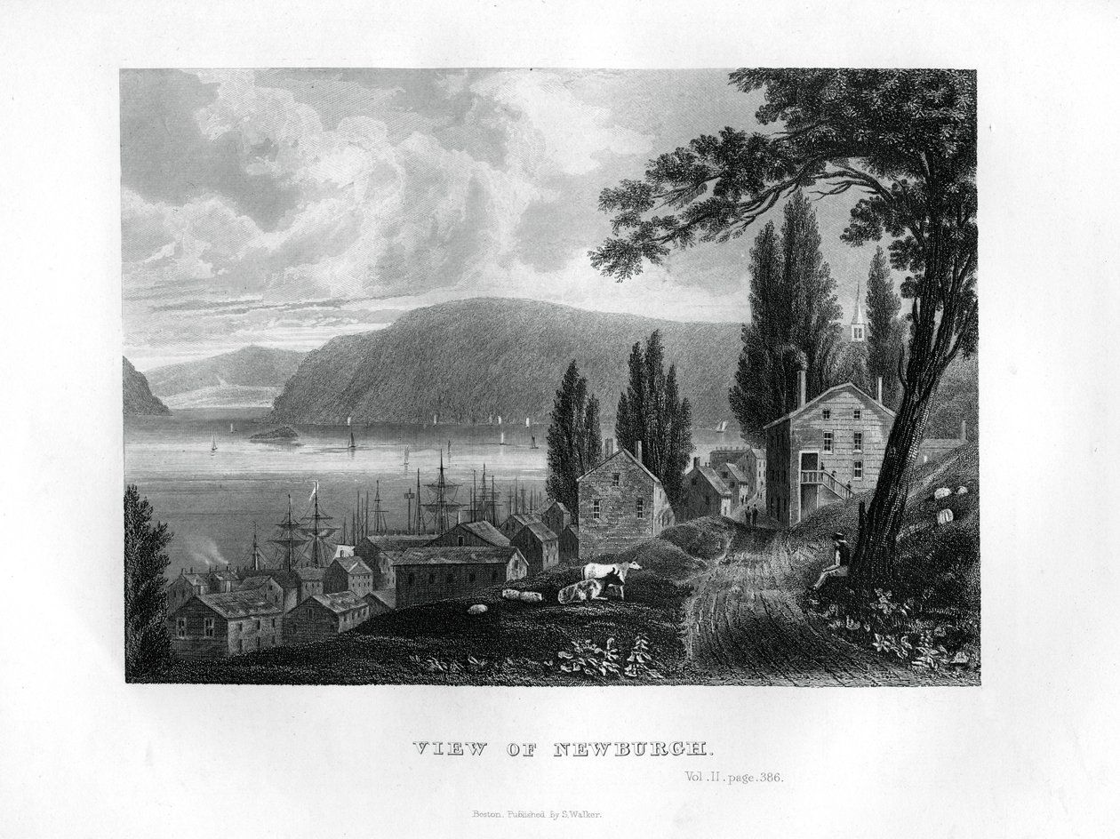 Utsikt over Newburgh, New York State, 1855 av Unbekannt