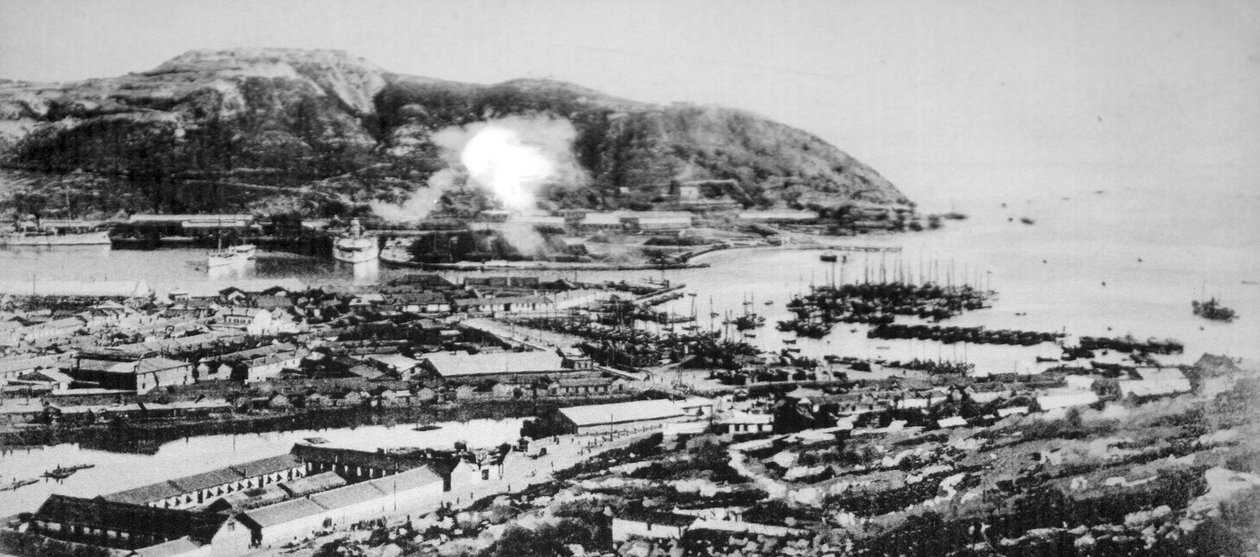 Utsikt over Port Arthur, Manchuria, 1904. av Unbekannt