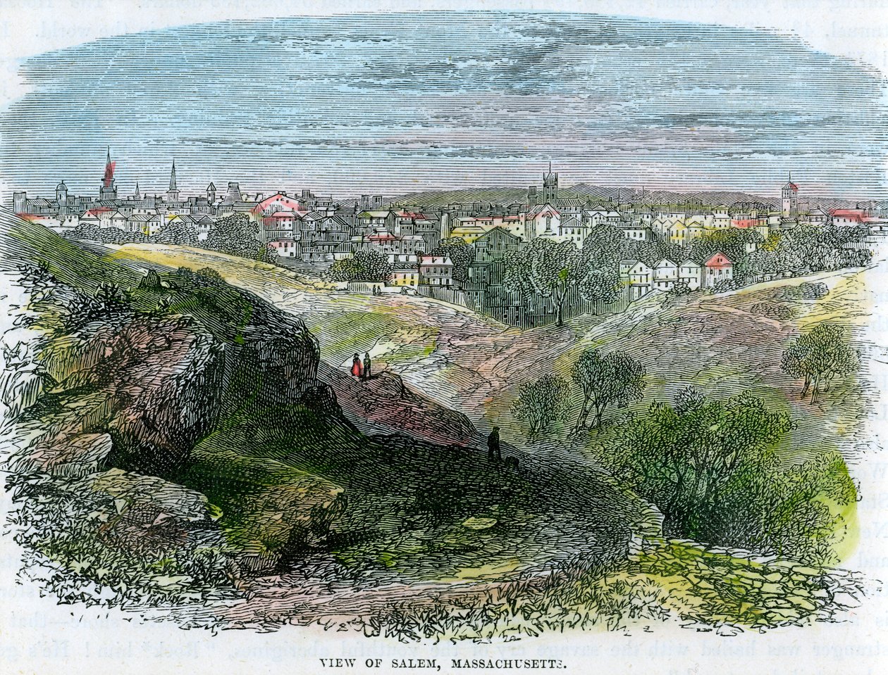 Utsikt over Salem, Massachusetts, USA, c1860 av Unbekannt