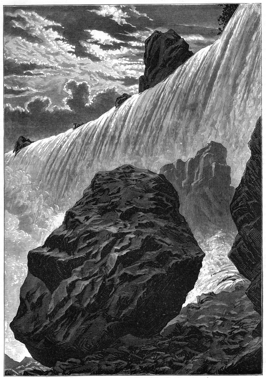 Utsikt over Niagara-fossen, 1877 av Unbekannt