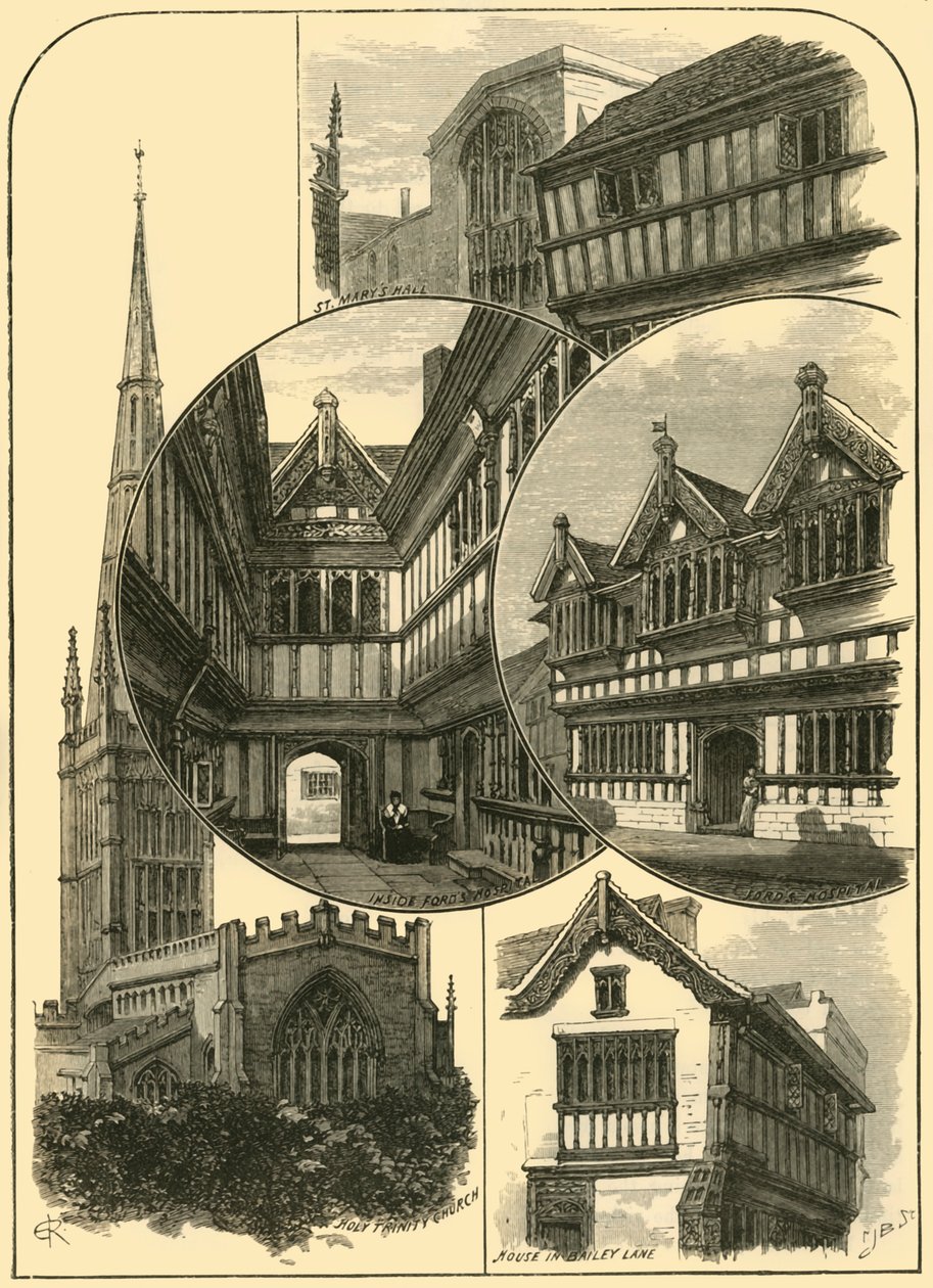 Utsikt i Coventry, 1898. av Unbekannt
