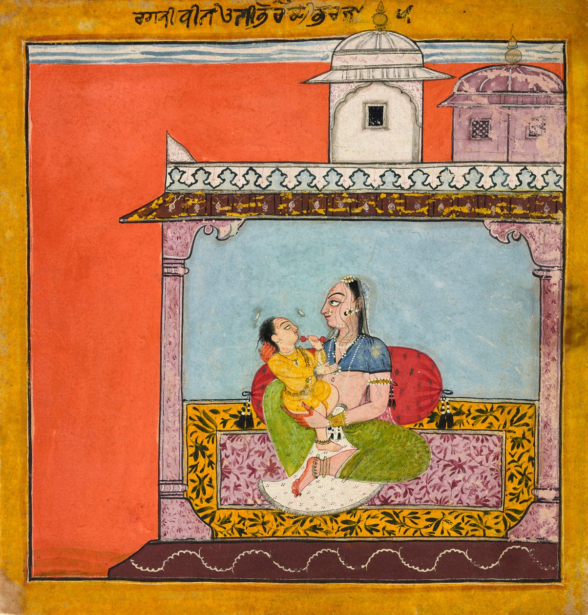 Vilaval Ragini, Fra en Ragamala, ca. 1690-95. av Unbekannt