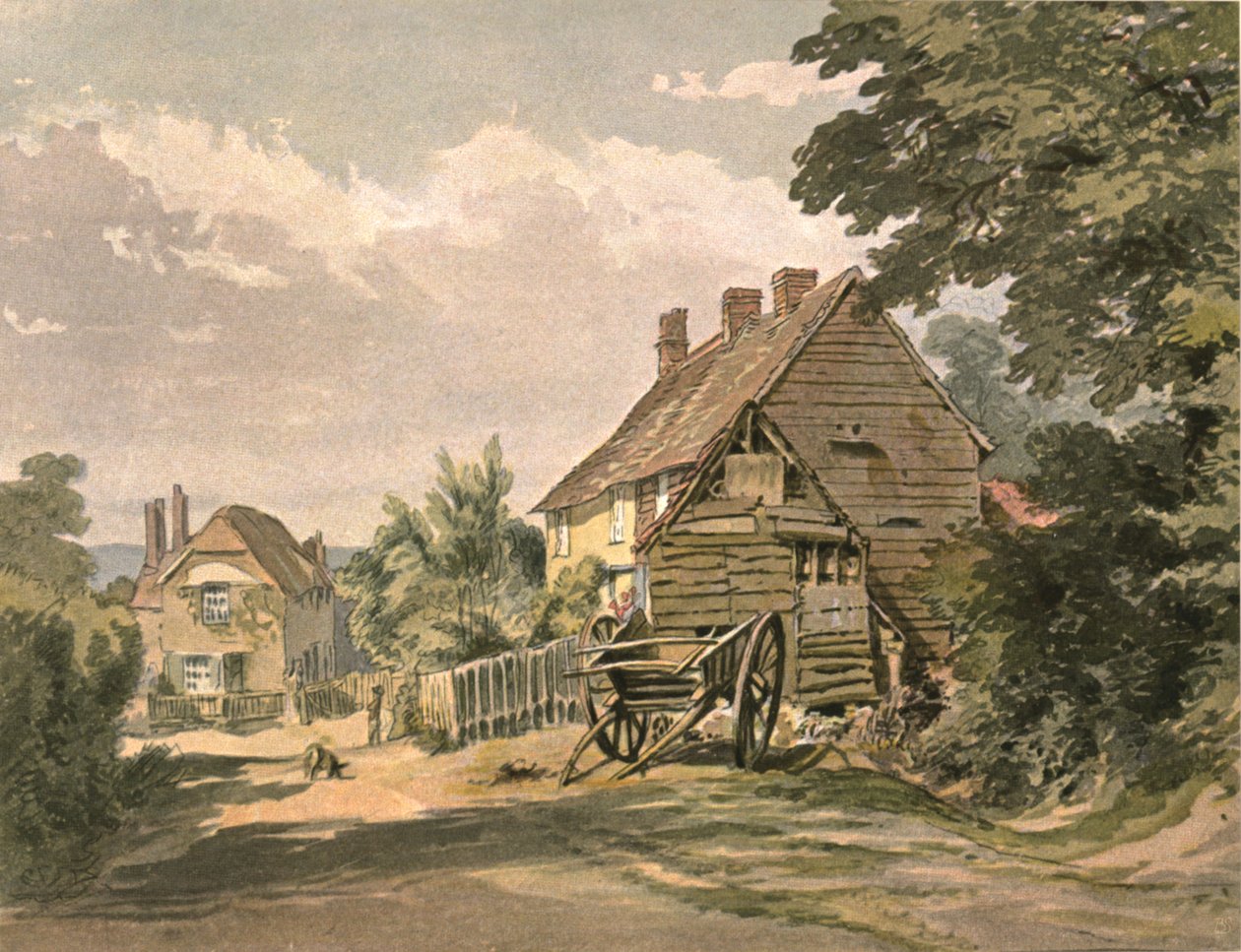 Landsbyhus, c1900. av Unbekannt