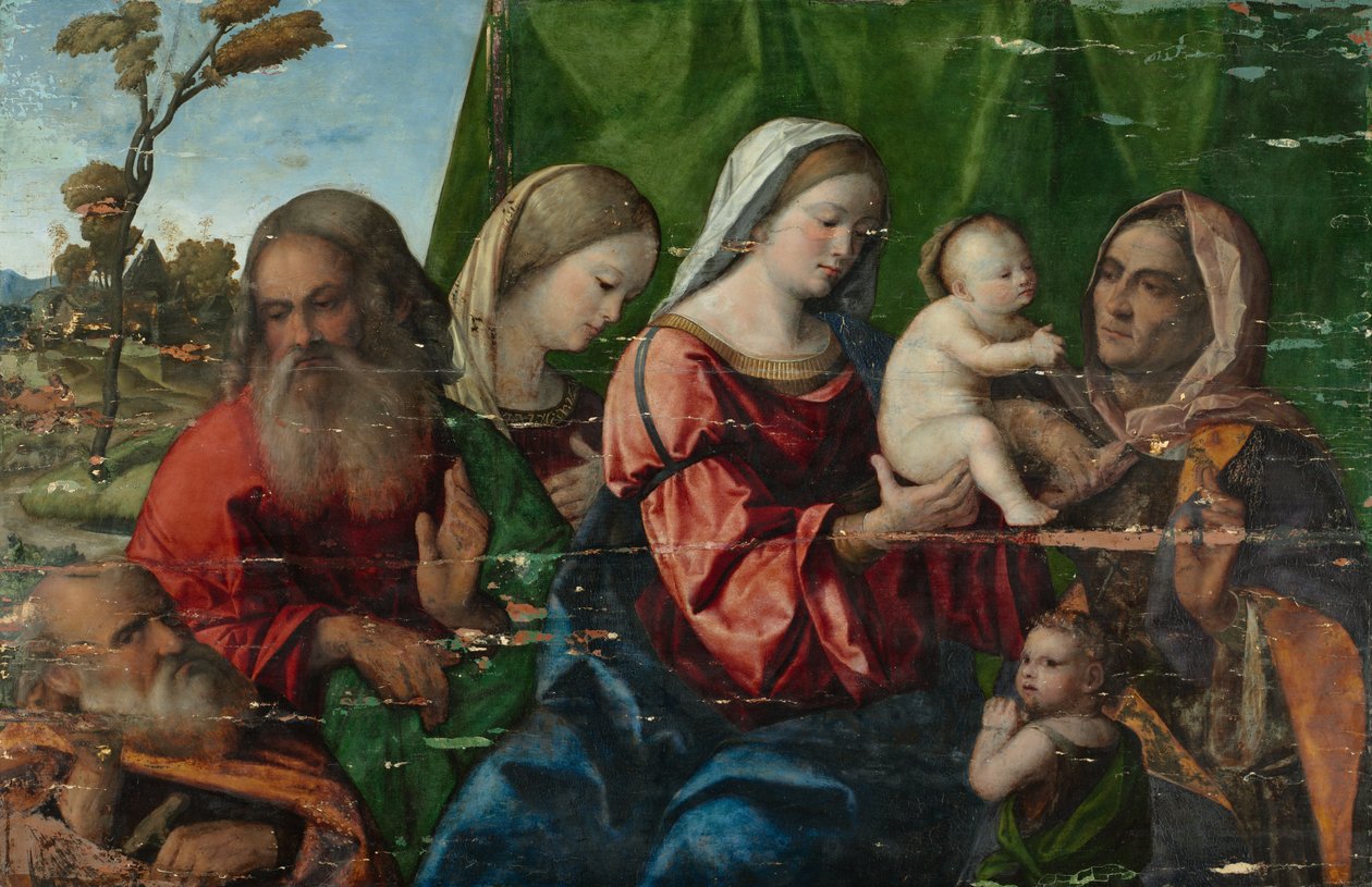 Jomfru og barn med hellige, ca. 1510. av Unbekannt