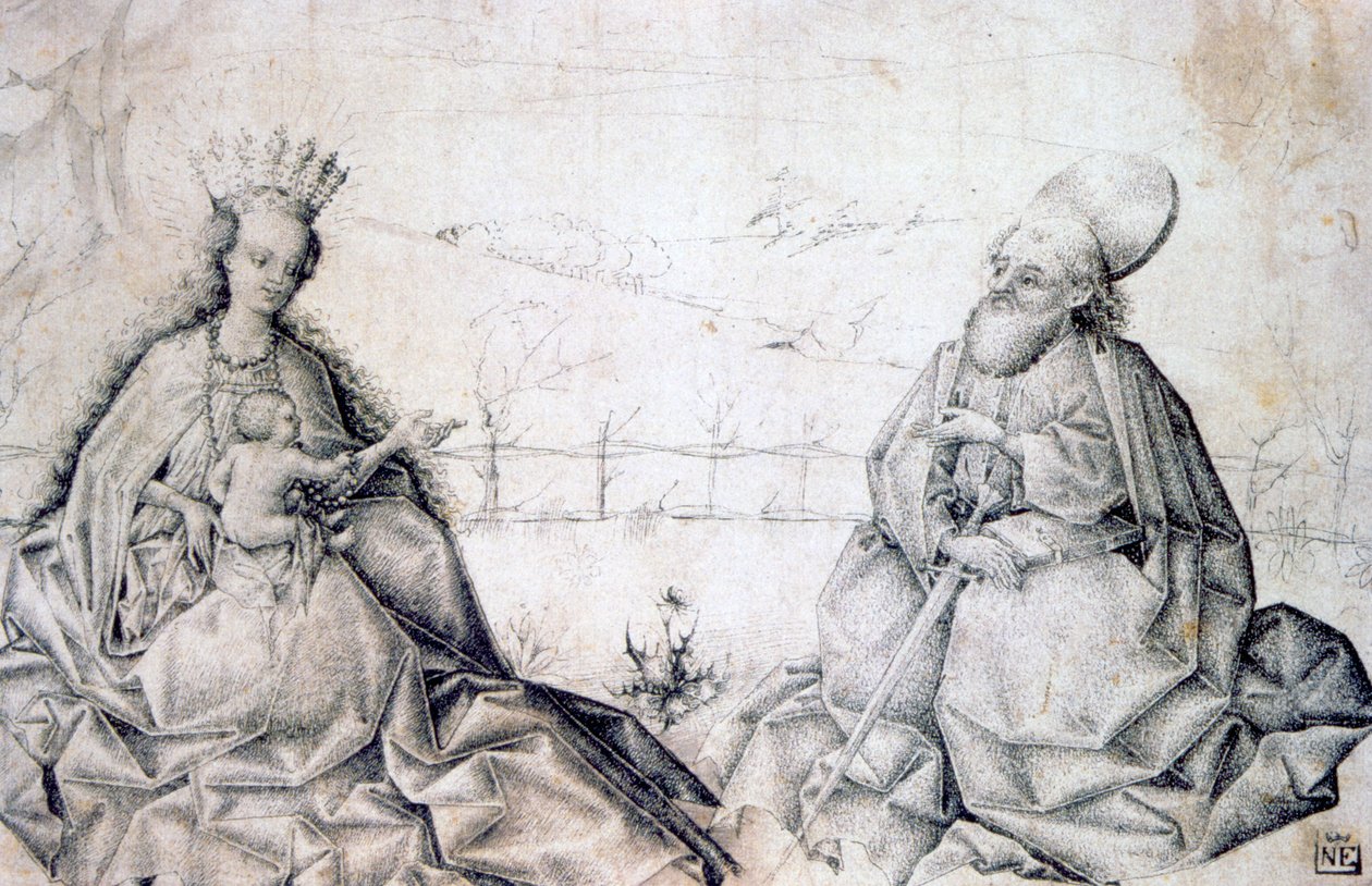 Jomfru og barn med St Paul, c1450 av Unbekannt