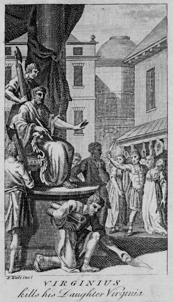 Virginius dreper sin datter Virginia, midten av 1700-tallet. av Unbekannt