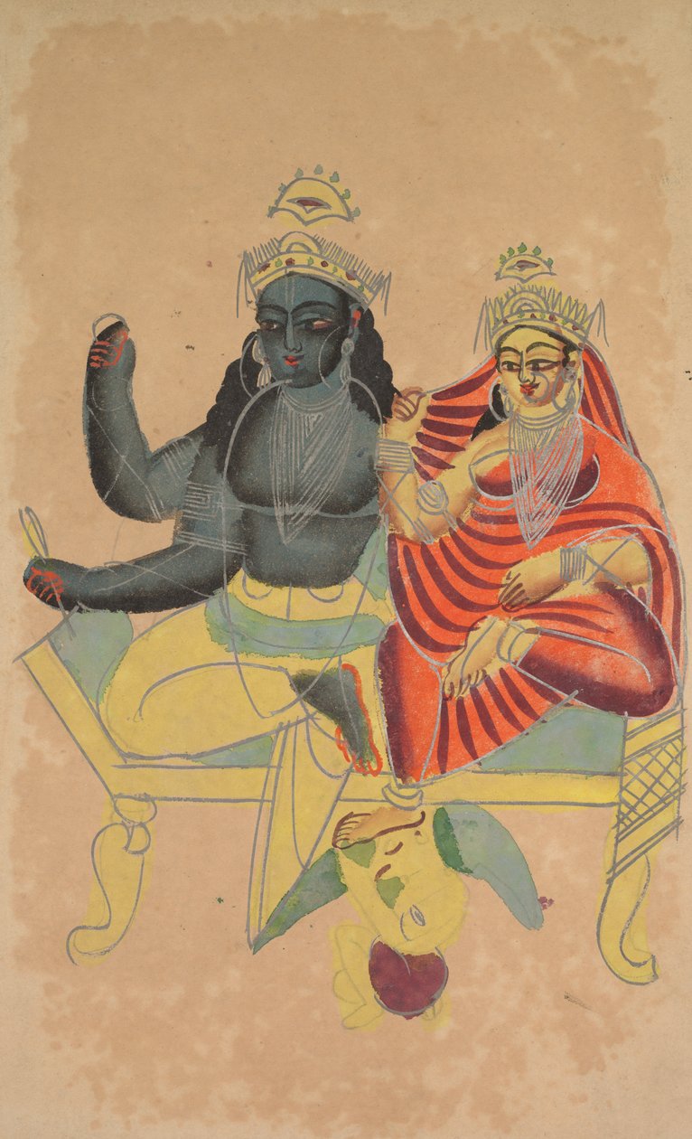 Vishnu og Lakshmi, 1800-tallet. av Unbekannt