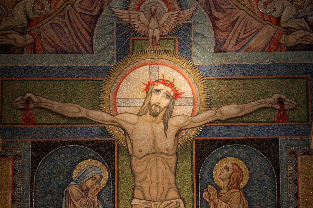 Visitation basilicaCrucifixion mosaikk av Antoine Molkenboer, Annecy, Frankrike av Unbekannt