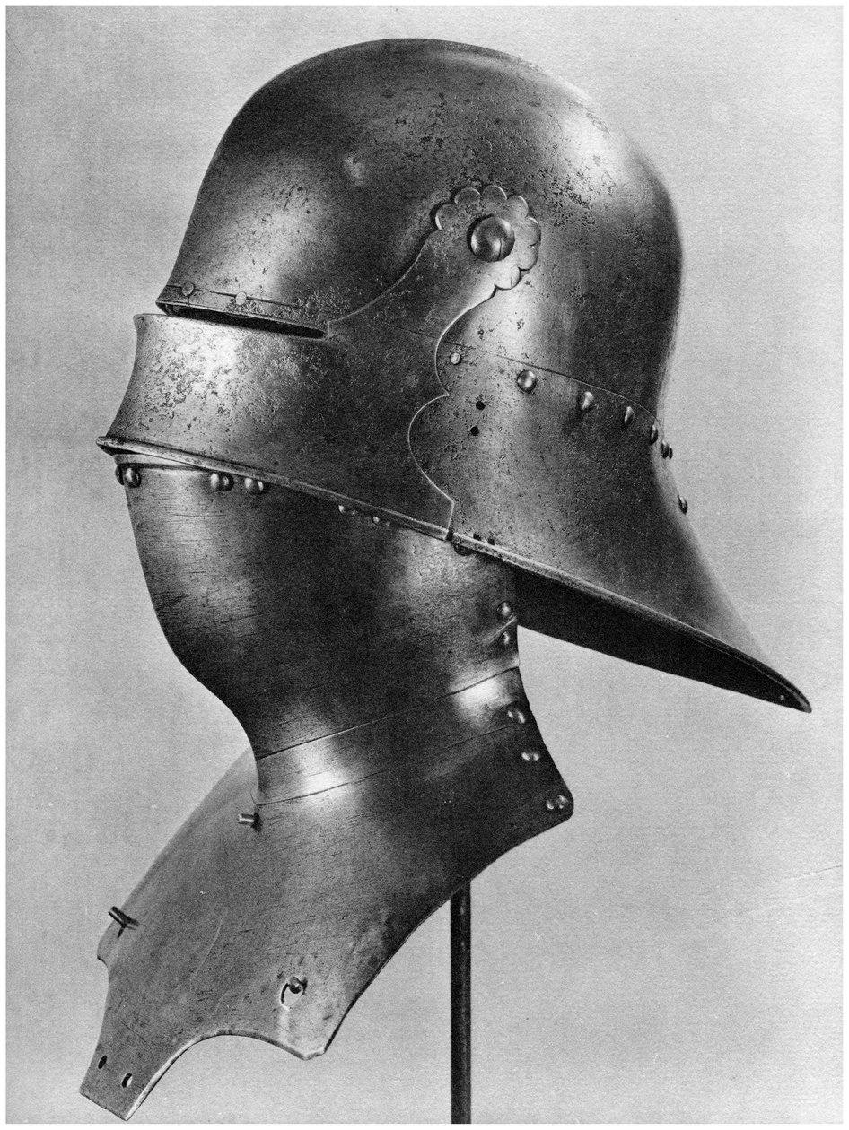 Visired sallet and bevor, c1480 1958 av Unbekannt