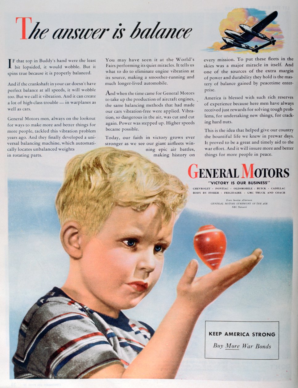 Krigstidsannonse for General Motors, 1944 av Unbekannt