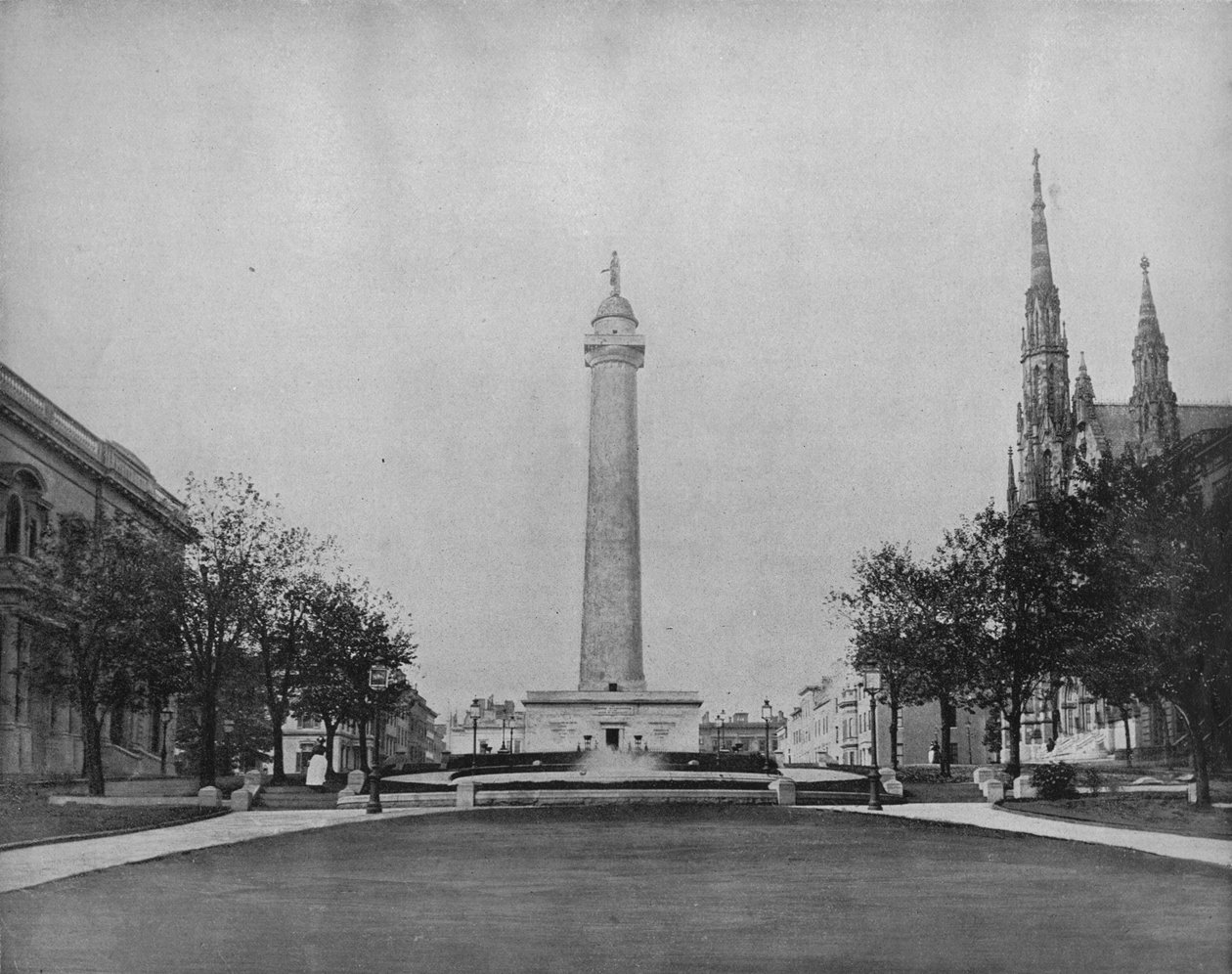 Washington Monument, Baltimore, c1897. av Unbekannt