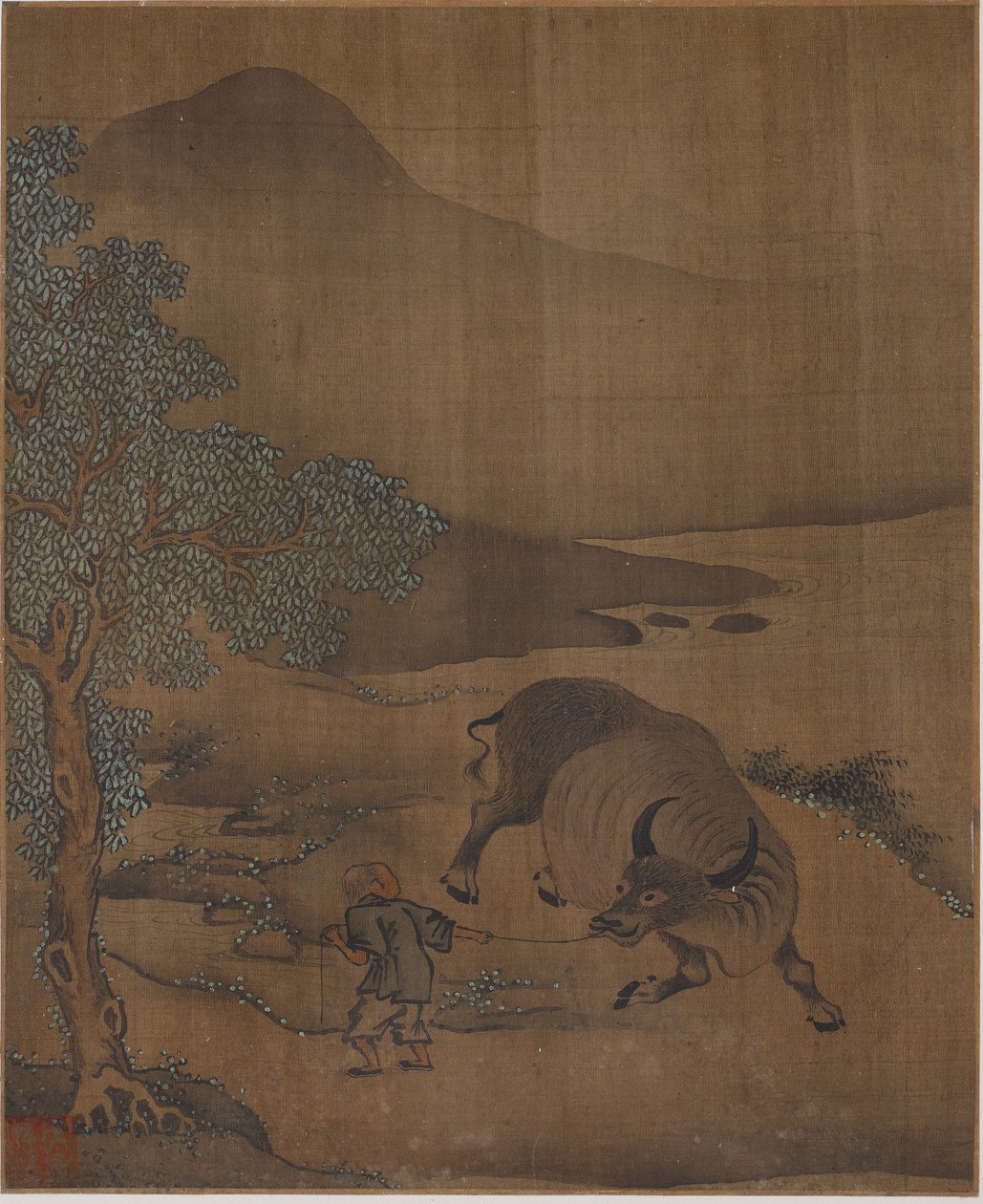 Vannbøffel og herdboy, muligens Ming-dynastiet, 1368-1644. av Unbekannt