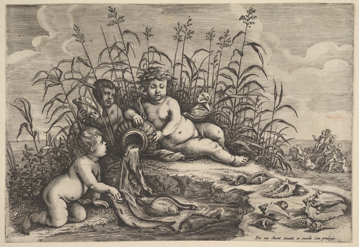 Vann fra de fire elementene, etter Avont, 1647. av Unbekannt