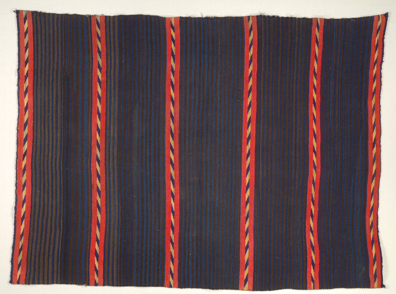 Iført teppe med Moki Moqui Stripes, 1865-1875. av Unbekannt