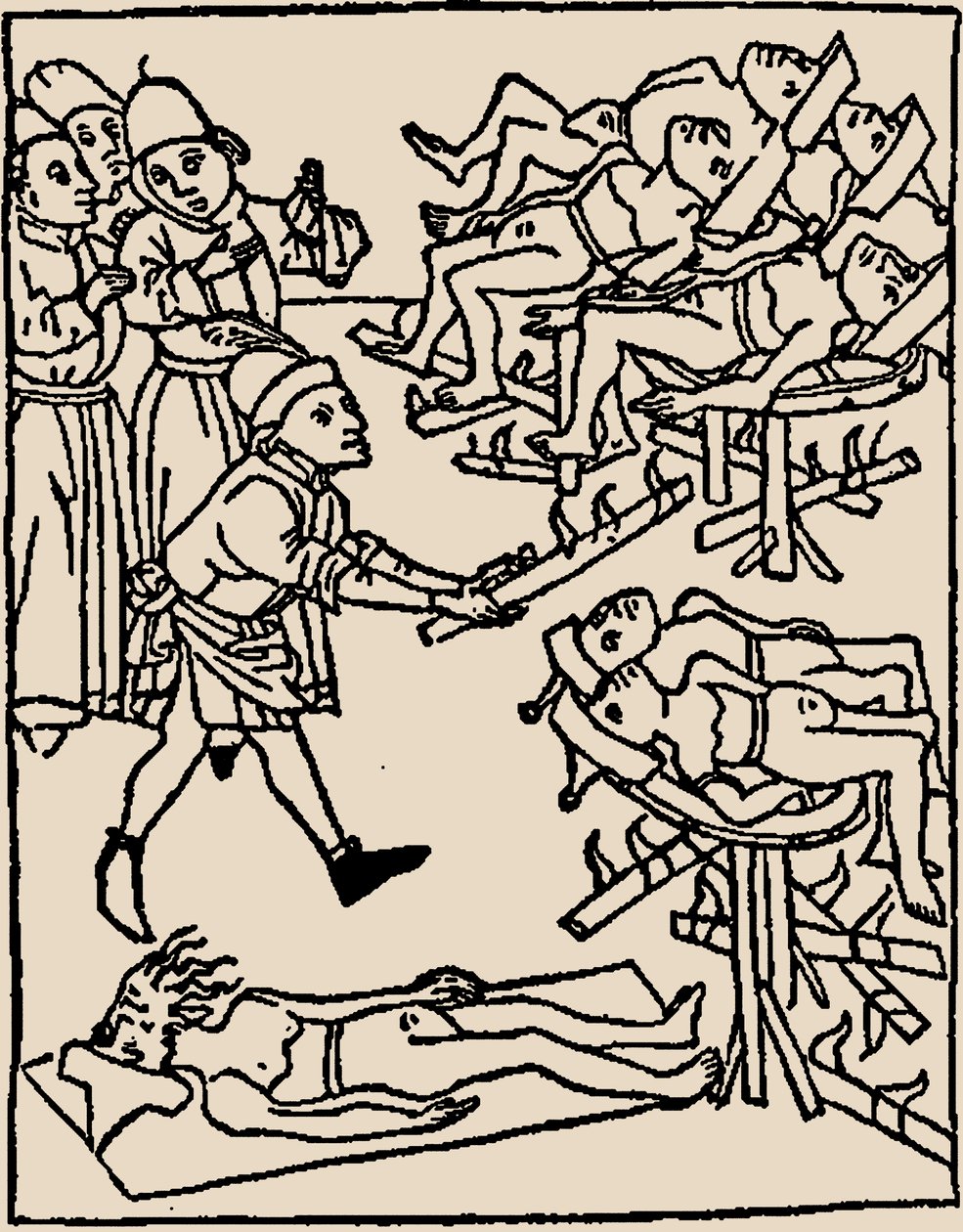 Brønnforgiftning: Tortur av jødene, 1475. av Unbekannt