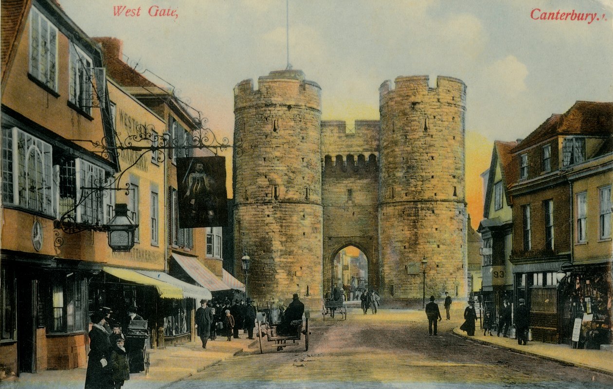 West Gate, Canterbury, slutten av det 19.-begynnelsen av det 20. århundre. av Unbekannt