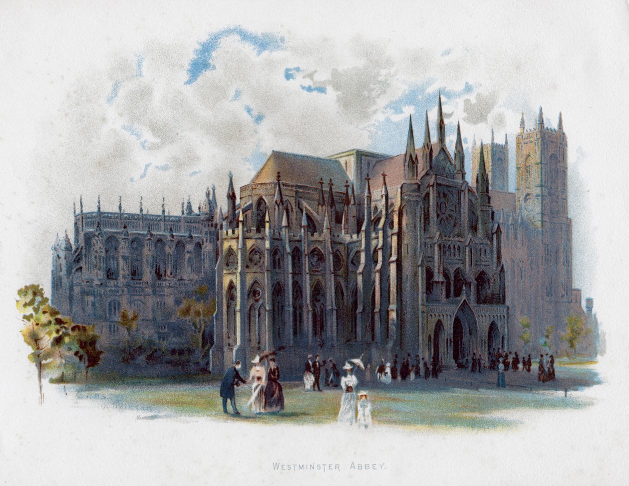 Westminster Abbey, London, sent på 1800-tallet av Unbekannt