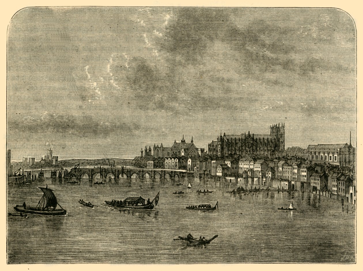 Westminster Bridge, 1881. av Unbekannt