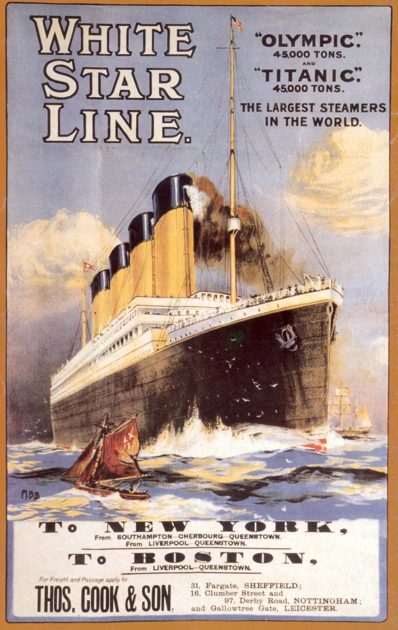 White Star Line. Titanic og Olympic, ca. 1911 av Unbekannt