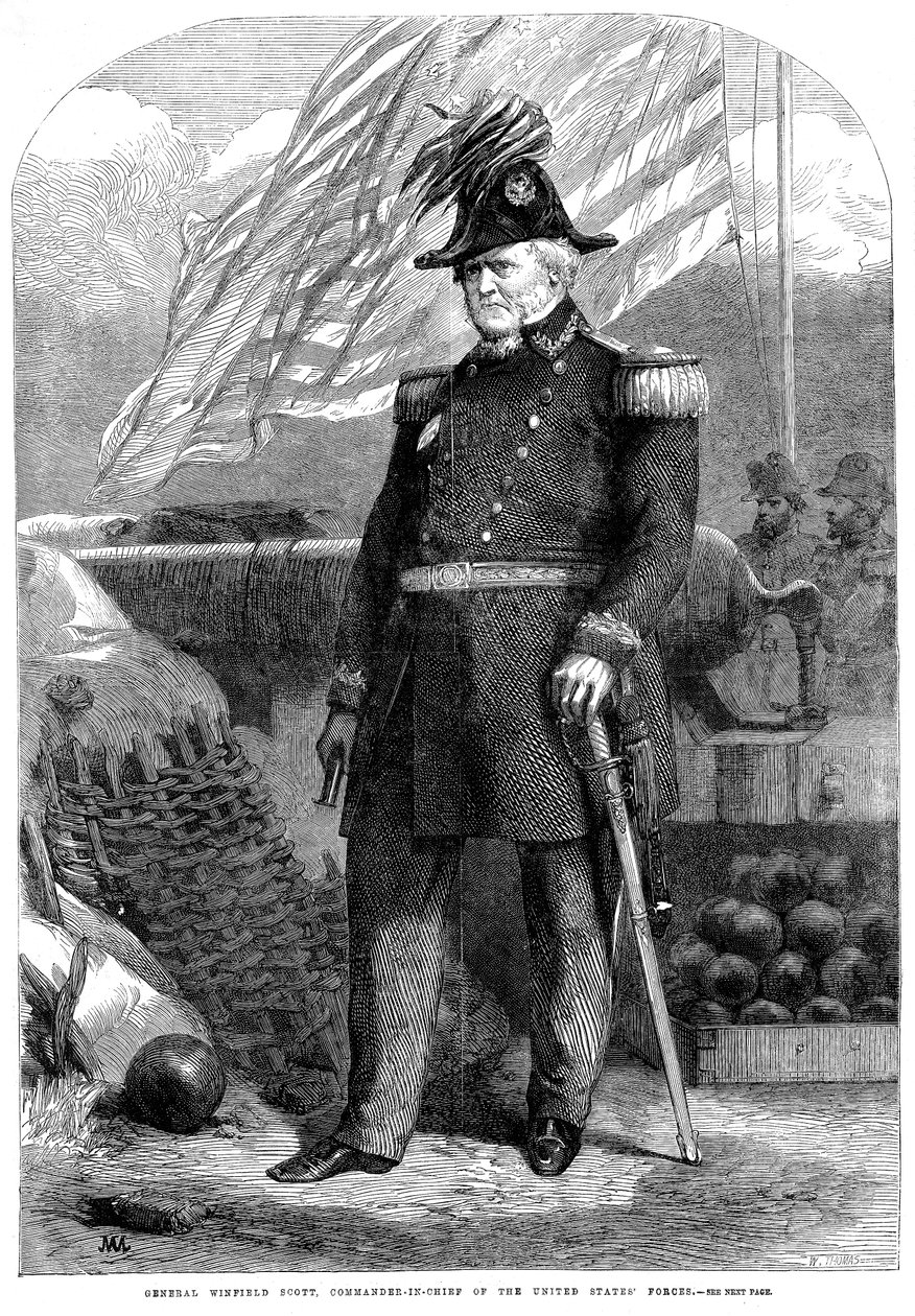 Winfield Scott , amerikansk soldat, 1861 av Unbekannt