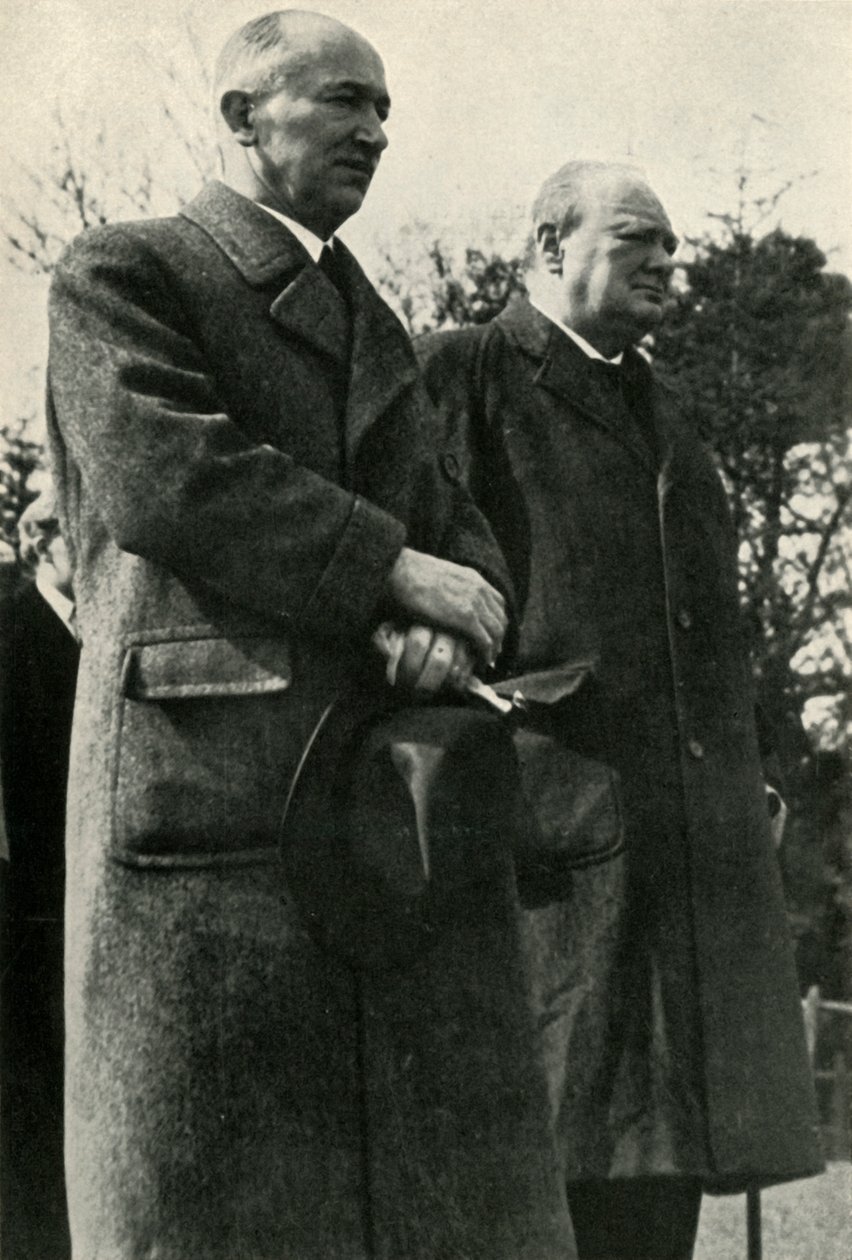 Winston Churchill og president Benes, ca 1940-tallet, 1947. av Unbekannt