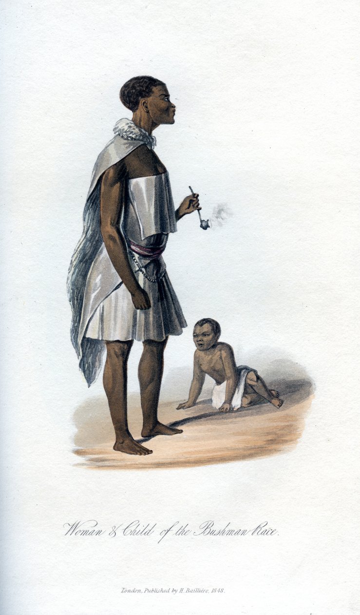 Woman & Child of the Bushman Race, 1848 av Unbekannt