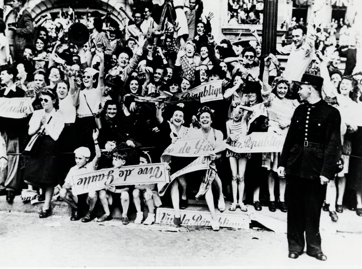 Andre verdenskrig: Frigjøring av Paris, 1944. av Unbekannt