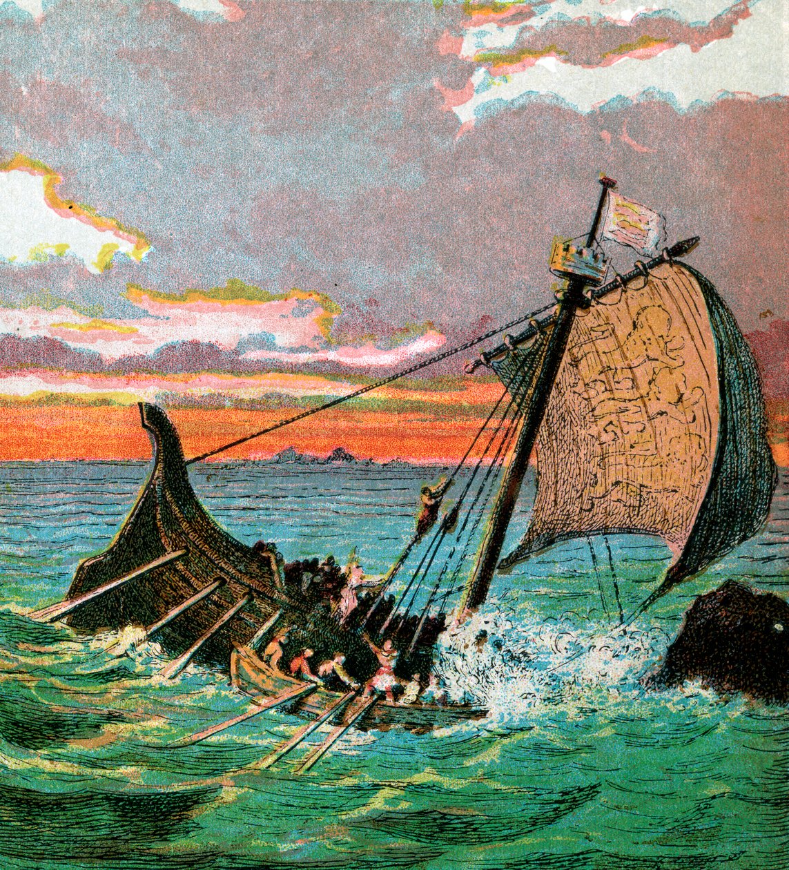 Wreck Of The White Ship, 1120, c1850 av Unbekannt