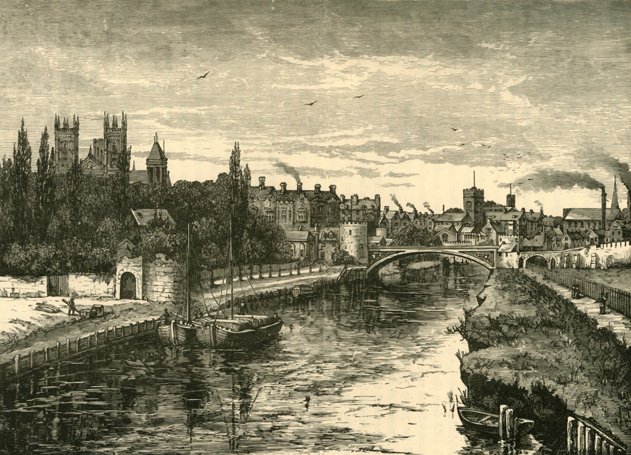 York, fra Ouse, 1898. av Unbekannt
