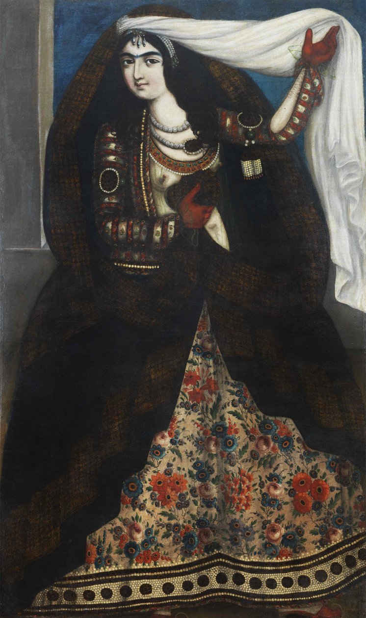 Ung kvinne iført chador, ca 1844-1850. av Unbekannt
