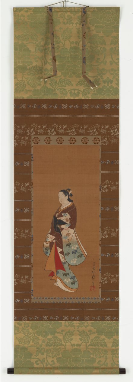 Yujo stående, Edo-periode, 1700-1900-tallet. av Unbekannt