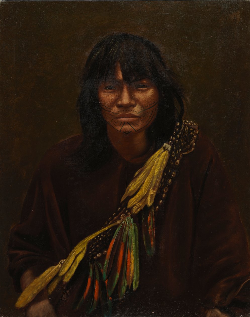 Zaparo Indian, ca. 1890-1892. av Unbekannt