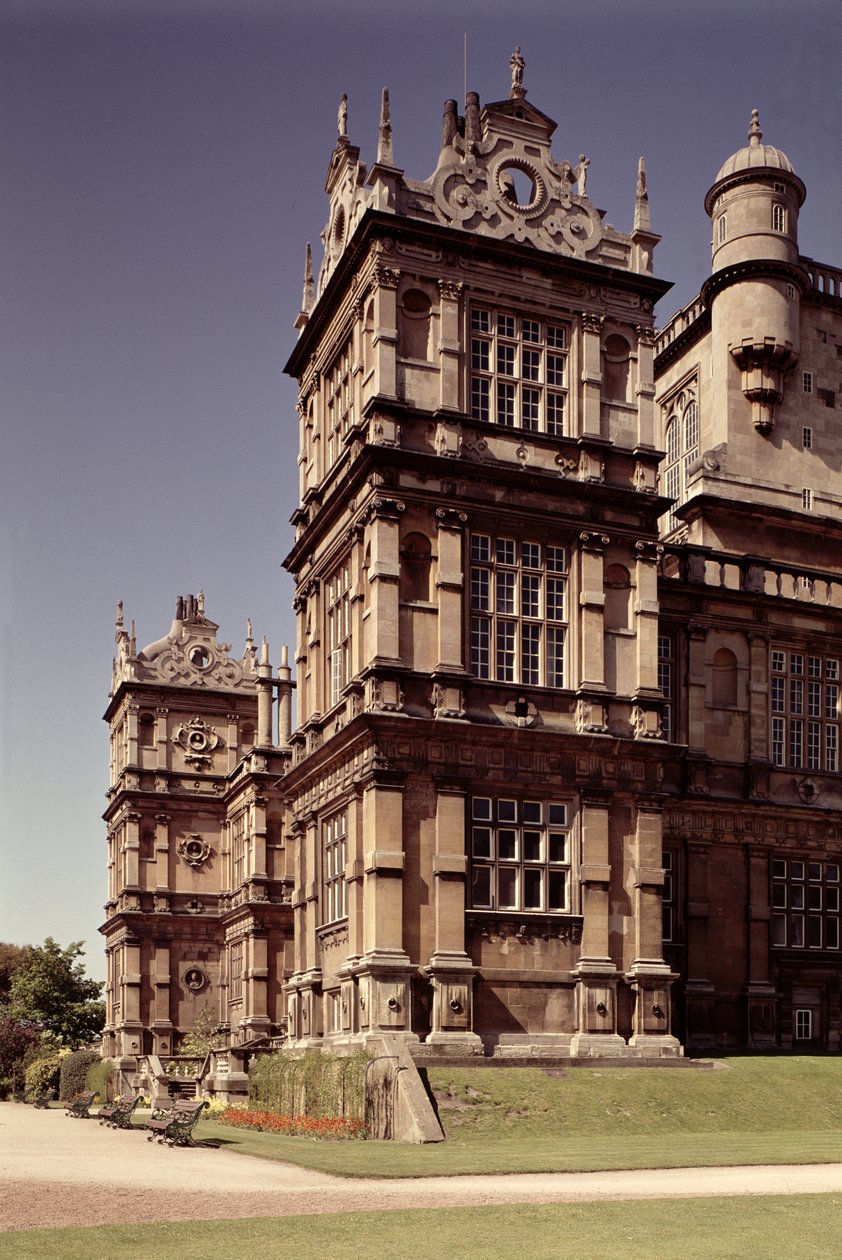 Utvendig utsikt, Wollaton Hall, Nottingham av Unbekannt Unbekannt