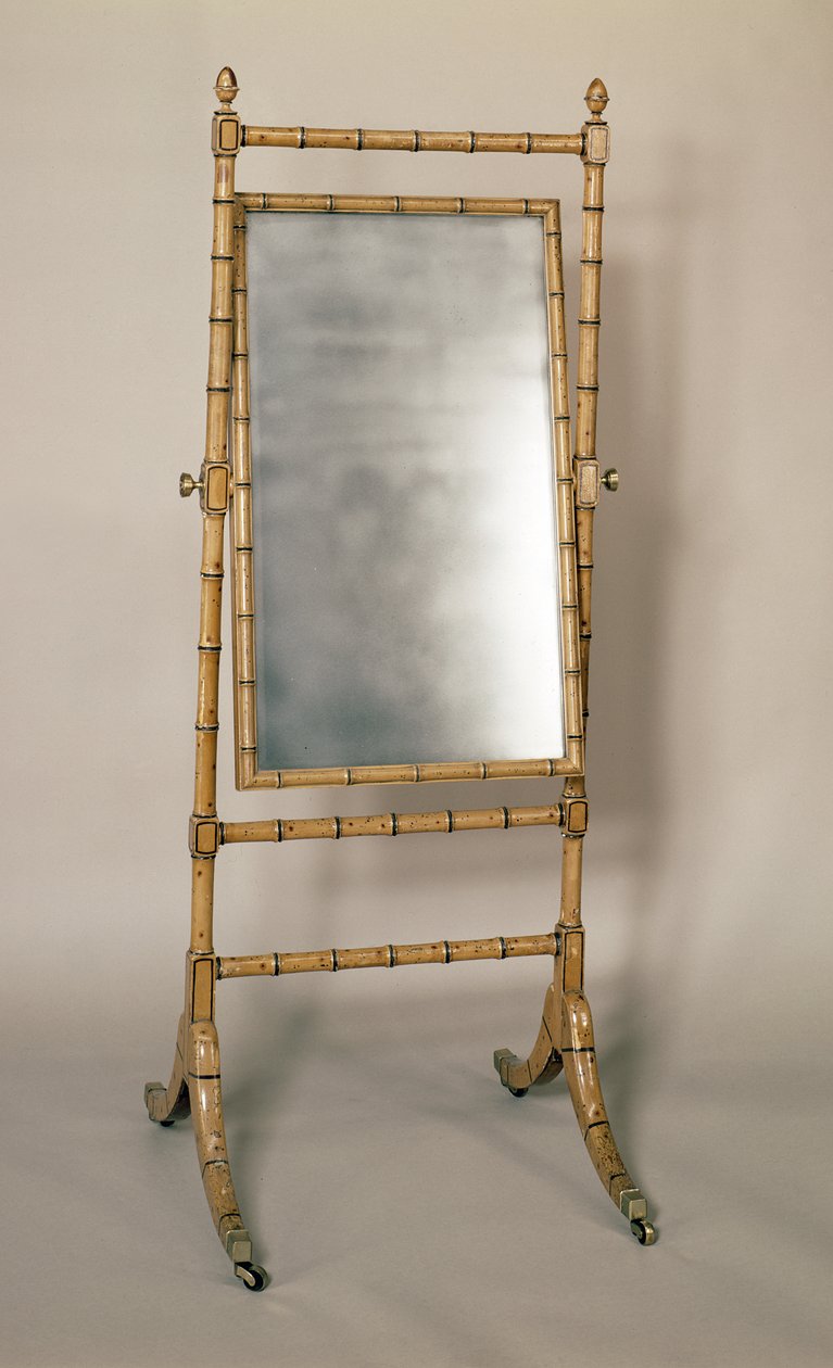 Regency Cheval glass, bambusramme, engelsk, av Unbekannt Unbekannt