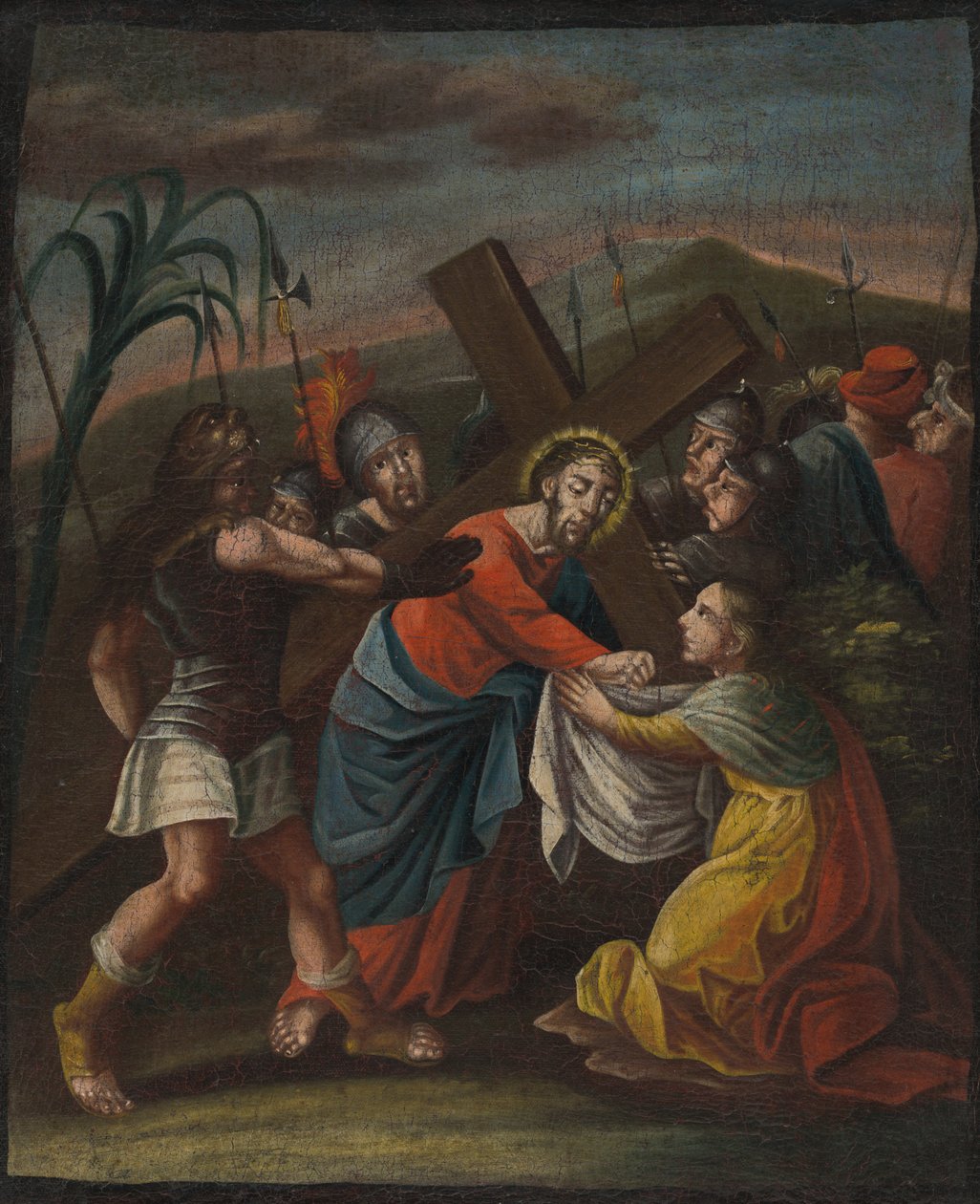 Sv. Veronika (6. stopp for Stations of the Cross) av Unbekannt Unbekannt
