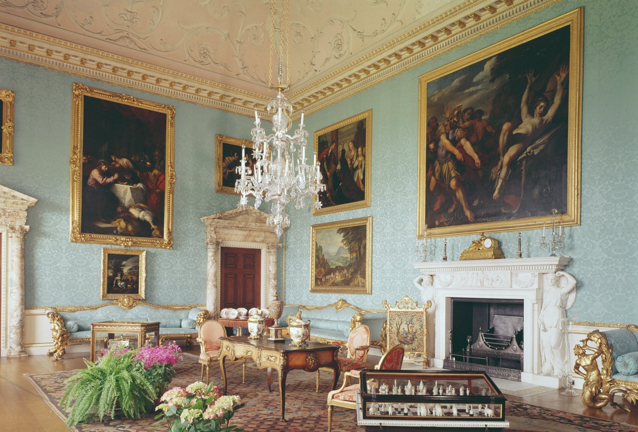 The Drawing Room, Kedleston Hall, Derbyshire av Unbekannt Unbekannt