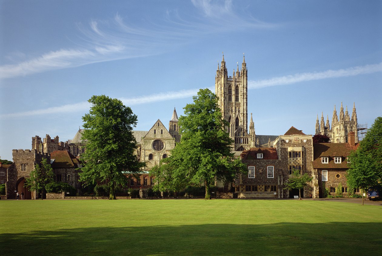 Utsikt over Canterbury Cathedral, Kent av Unbekannt Unbekannt